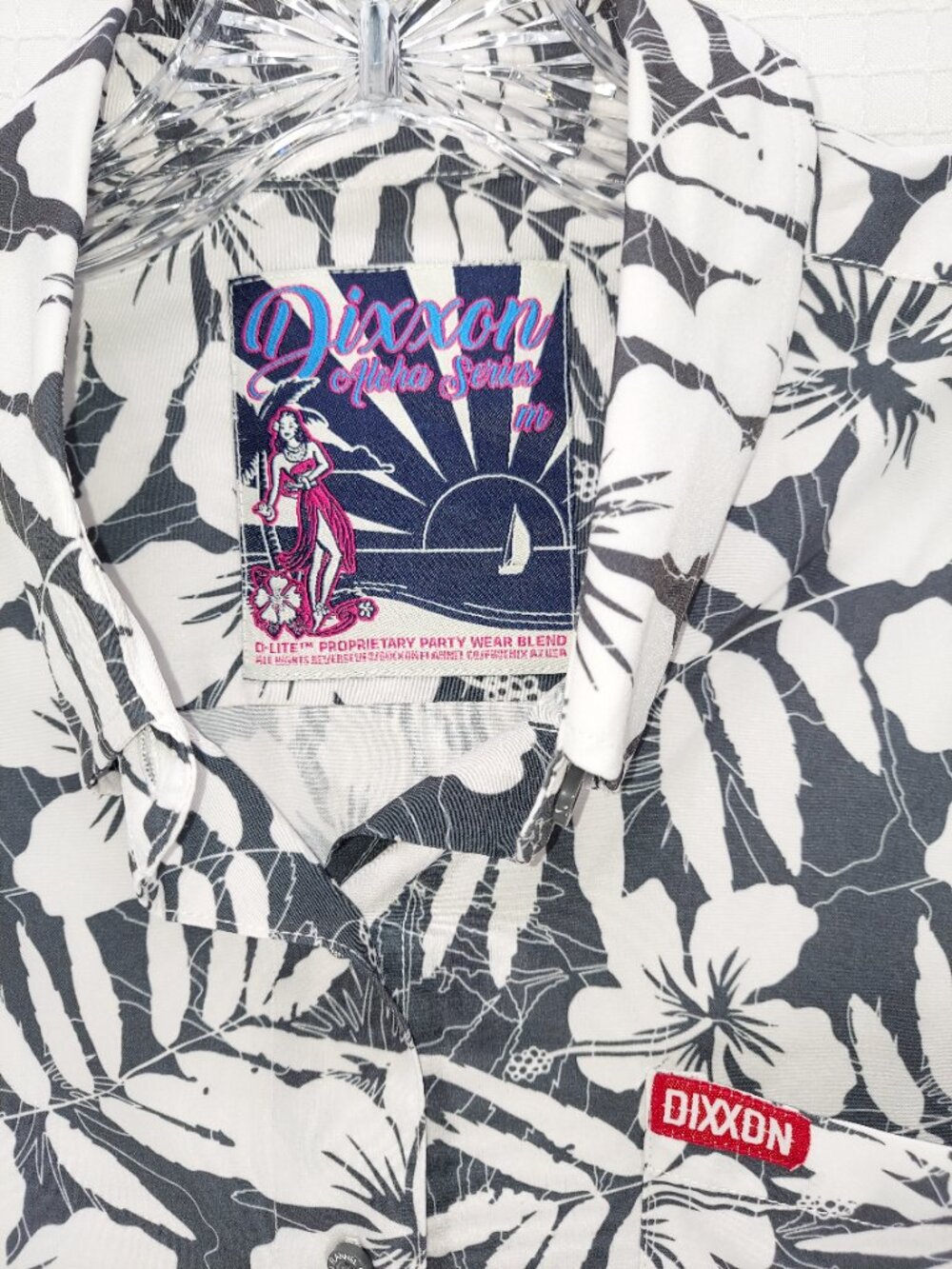 Dixxon Aloha Series Hibiscus Hawaiian Button-Down Party Shirt Women's Size M - Picture 3 of 9
